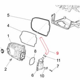 PIAGGIO Gehäuse Rohr Belüftung 1A013473 für Vespa Primavera/Sprint