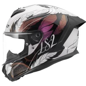 Integralhelm LS2 FF820 RAPID III BOHO weiss schwarz rosa