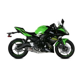 MIVV Komplettauspuff Oval Titan mit Carbon-Endkappe für KAWASAKI Ninja 650 2017-2023