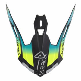 Frontino casco azzurro/giallo fluo ACERBIS per casco STEEL CARBON 22-06