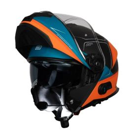 Casco modulare ORIGINE LOGIC BT PRIVILEGE arancio nero opaco