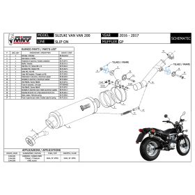 MIVV GP Black Silencieux Slip-on pour SUZUKI Van Van 200