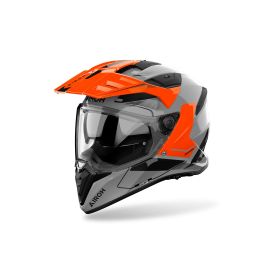 Enduro Helm AIROH Bandit Tune Glänzendes Fluo-Orange-Grau