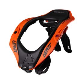 Protezione collo moto LEATT 5.5 arancio nero certificazione CE