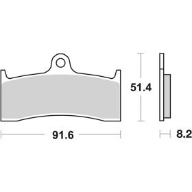 Plaquettes de frein SBS paire en composé fritté 676RST