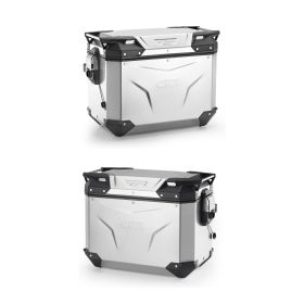 Kit valigie laterali GIVI TREKKER OUBTBACK EVO alluminio 44L per MOTO MORINI X-CAPE