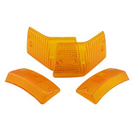 Kit vetro frecce LML anteriore/posteriore giallo per Vespa PX80/200/PE