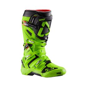Stivali moto LEATT Moto 5.5 FlexLock Lime verde nero chiusura SideLock