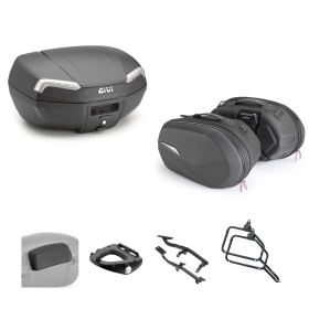 Kit GIVI bauletto RIVIERA TECH borsa ST609+ nero fumè 46/25L per HONDA CB A HORNET