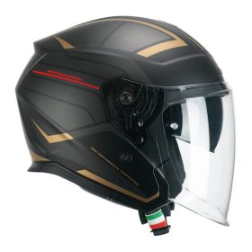 Casco Jet CGM 136S RNA Race Grigio Rosso Opaco