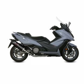 MIVV Silencieux Ovale Full Black avec Embout en Carbone pour KYMCO AK 550