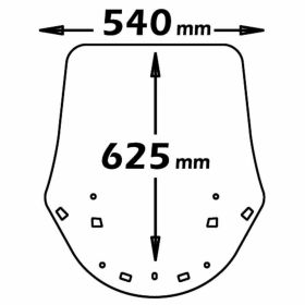 ISOTTA pare-brise moyen interchangeable 625x540mm pour SUZUKI