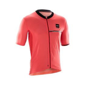LEATT Endurance 5.0 Maillot Cargo VTT Rose Néon avec 4 Poches et UPF 50