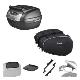 SHAD Complete kit SH40 Cargo and E48 black for KTM 390 Adventure