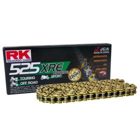 Kit trasmissione RK catena XRE aperta oro 112-525 corona 42 pignone silent 16 per honda