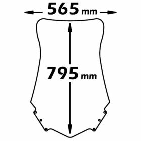 Pare-brise interchangeable ISOTTA haut 795x565mm pour YAMAHA Majesty