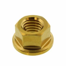 V4A JMP Crown Fixing Nuts M10x1.5 Gold Stainless Steel