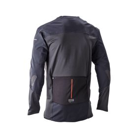 LEATT Trail 6.0 T-shirt à manches longues MTB grise protection UPF 50+ et poche arrière