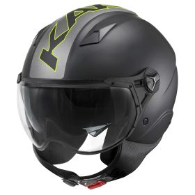 Casque demi-jet KAPPA KV57 Striker noir titane jaune