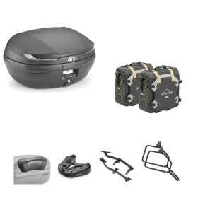 Kit GIVI bauletto ARENA TECH borsa CANYON nero fumè 45/30L per APRILIA