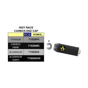 ARROW Indy Race Slip-On Muffler dark aluminum end cap and collector for Aprilia RS 660