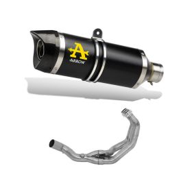 ARROW Thunder Slip-On Racing Muffler Dark Aluminum and Collector Yamaha MTX 850 Niken