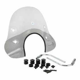 Kit Cupolino CUPPINI trasparente 210x480mm con attacchi per Vespa GTS/GTS Super