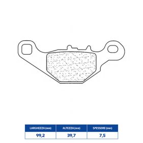 CL FREINS Jeu de plaquettes de frein en composé fritté pour SUZUKI