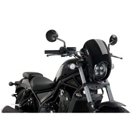 Cupolino PUIG semicarenato nero omologato ABE per Honda rebel