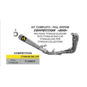 Échappement complet en titane ARROW COMPETITION EVO pour Honda CBR 1000 RR-R