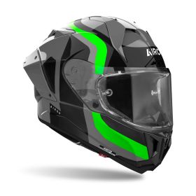 Casco Integrale AIROH GP 800 Competition Verde Grigio Nero Lucido