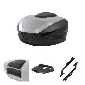 Kit top case SHAD SH59X aspect alu pour ZONTES ADV 368G