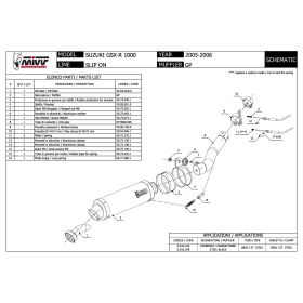 MIVV GP Carbon Slip-On Auspuff genehmigt für SUZUKI GSX-R 1000