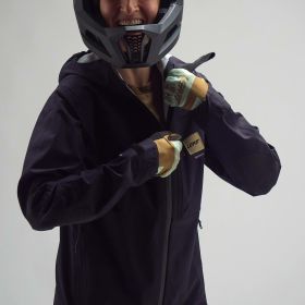 Veste de VTT pour femmes LEATT imperméable Hydradri 3.0 noire 20 000 mm 20 000 g/m²