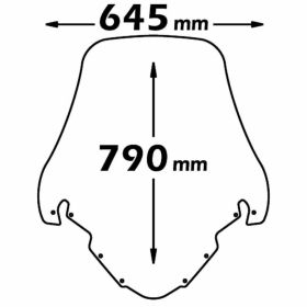 ISOTTA Grand pare-brise 790x645mm pour YAMAHA T-Max