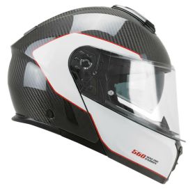 Modularer Helm CGM 560S MAD PRO SPORT carbon weiss rot
