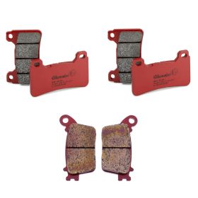 BREMBO Bremsbelagsatz 2 vordere Paare 07HO50SA und 1 hinteres 07HO59SP für HONDA