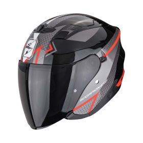 Casco jet urbano Scorpion EXO-230 Loop nero rosso