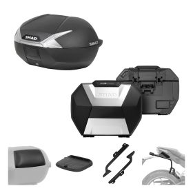 SHAD Komplettset SH47 weiß und SH38X alu für BMW F 750/800/850 GS