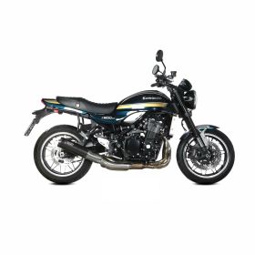 MIVV Hr-1 Schwarzer Slip-on Auspuff mit genehmigtem Carbon-Endstück für KAWASAKI z900 rs