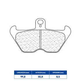 Jeu de plaquettes de frein CL BRAKES 2430XBK5 en composé fritté pour BMW