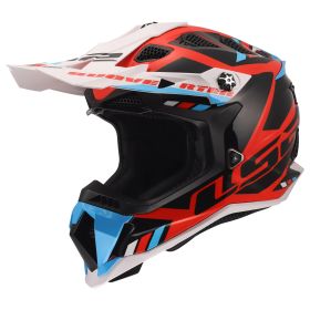 Casco cross LS2 MX700 SUBVERTER EVO II STOMP bianco blu rosso