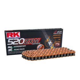 Kit trasmissione RK catena ZXW aperta arancio 118 maglie 520 corona 45 pignone racing 17 z