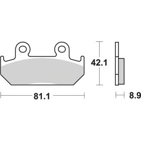 Kit de plaquettes de frein SBS composé fritté 593RST pour HONDA