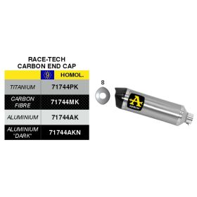 ARROW Race Tech Slip-On Auspuff Aluminium Vergaserdeckel Anschluss Aprilia Tuono V4 1100