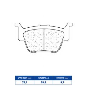 Plaquettes de frein CL BRAKES 1140ATV1 en composite fritté pour HONDA