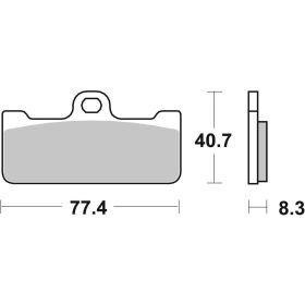 Plaquettes de frein BREMBO Paire SR 07BB10SR Route/Piste Sinterisées