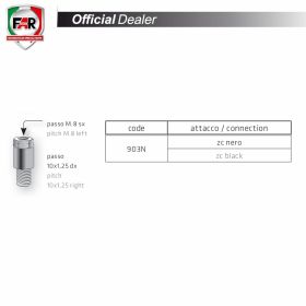 FAR Black Counterclockwise M8 Barrel Adapter