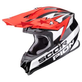 Casco motocross Scorpion EXO VX-16 EVO AIR Patriot nero rosso