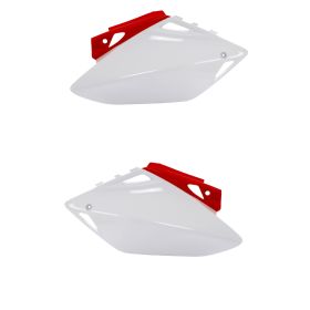 Plaques latérales de numéro ACERBIS rouges/blanches pour HONDA